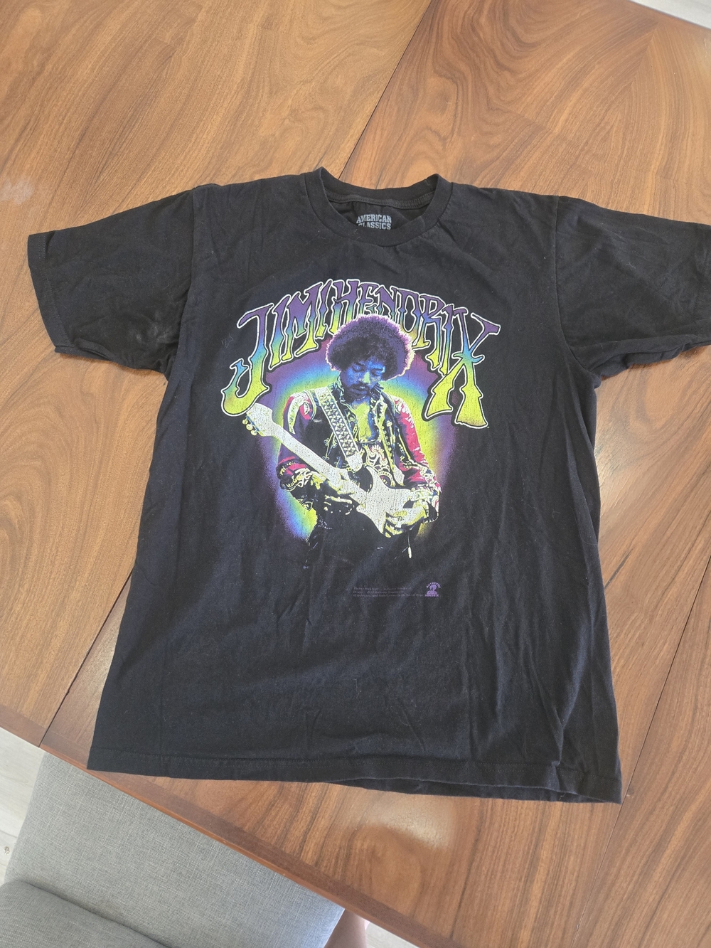 Black Graphic Jimi Hendrix Band Tee - Unbranded